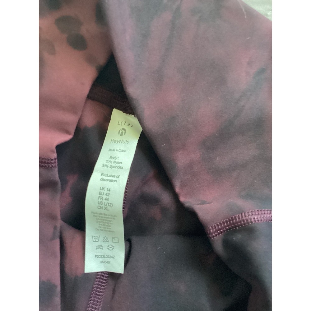 Hey nuts Leggings High Waist Camo Red Black Size Large - Picture 2 of 8